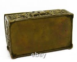 Bronze Renaissance-style Jewelry Box Decorated With Lily Flowers 19th Century