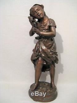 Bronze Sculpture By Adrien Gaudez Echo Time Nineteenth Century