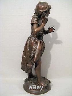 Bronze Sculpture By Adrien Gaudez Echo Time Nineteenth Century