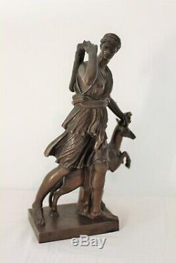 Bronze Sculpture Diana Of Versailles Cast Barbedienne Time Nineteenth Century