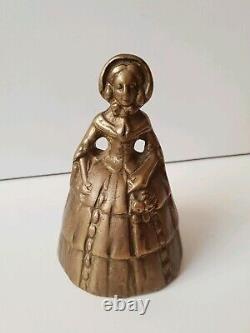 Bronze Table Bell, 19th Century, Elegant Woman