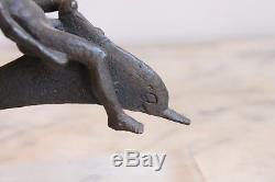 Bronze Xixth, Man And Dolphin