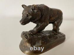 Bronze bear antique work from the 19th century, early 20th century