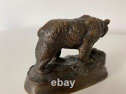Bronze bear with antique work from the 19th century, early 20th century