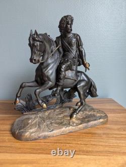 Bronze sculpture representing Vercingetorix on horseback, 19th century