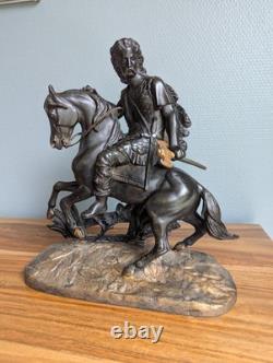 Bronze sculpture representing Vercingetorix on horseback, 19th century Bronze sculpture representing Vercingetorix on horseback, 19th century