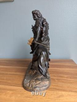 Bronze sculpture representing Vercingetorix on horseback, 19th century