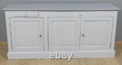 Buffet Sideboard Kitchen in Painted Wood Country Chic Style, 19th Century Period