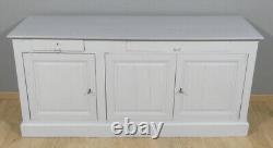 Buffet Sideboard Kitchen in Painted Wood Country Chic Style, 19th Century Period