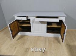 Buffet Sideboard Kitchen in Painted Wood Country Chic Style, 19th Century Period