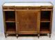 Buffet Sideboard Louis Xvi In Mahogany, Brass Inlays And Marble, 19th Century Period