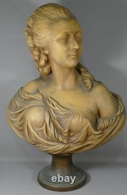 Bust Of Madame Du Barry D'après Augustin Pajou En Terre Cuite, 19th Century