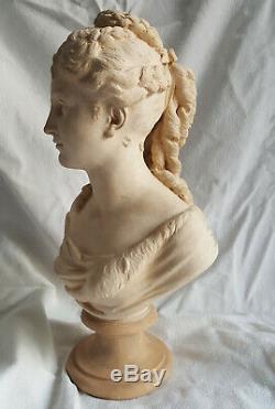 Bust Young Woman Terracotta Time XIX Century Taste 18th