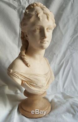Bust Young Woman Terracotta Time XIX Century Taste 18th
