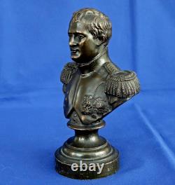 Bust of Napoleon I, Emperor, in Patinated Bronze, 19th Century Period