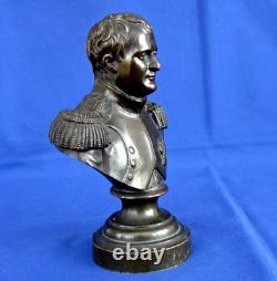 Bust of Napoleon I, Emperor, in Patinated Bronze, 19th Century Period