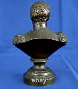 Bust of Napoleon I Emperor in Patinated Bronze from the 19th Century
