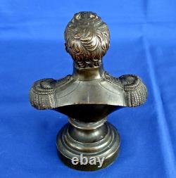 Bust of Napoleon I Emperor in Patinated Bronze from the 19th Century