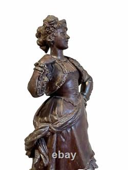 CAST IRON ART SCULPTURE SPANISH DANCER HEIGHT 65 cm NAPOLEON III PERIOD