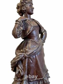 CAST IRON ART SCULPTURE SPANISH DANCER HEIGHT 65 cm NAPOLEON III PERIOD