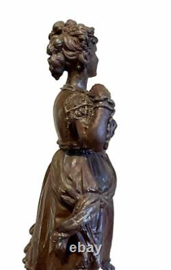 CAST IRON ART SCULPTURE SPANISH DANCER HEIGHT 65 cm NAPOLEON III PERIOD