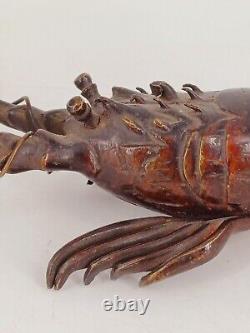 CRAYFISH In Bronze, Japan Meiji Period Sculpture Bronze Late 19th Century Lobster