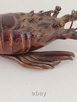 CRAYFISH In Bronze, Japan Meiji Period Sculpture Bronze Late 19th Century Lobster