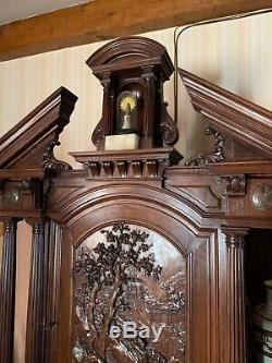 Cabinet Two Body Renaissance Style Walnut. In A Perfect State. Period Late Nineteenth