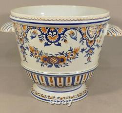 Cache Pot In Faïence In The Taste Of Delft Surely Desvres, Era Late Xixth