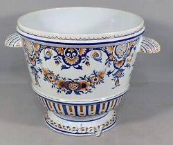 Cache Pot In Faïence In The Taste Of Delft Surely Desvres, Era Late Xixth