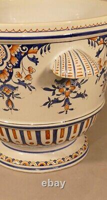 Cache Pot In Faïence In The Taste Of Delft Surely Desvres, Era Late Xixth