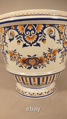 Cache Pot In Faïence In The Taste Of Delft Surely Desvres, Era Late Xixth