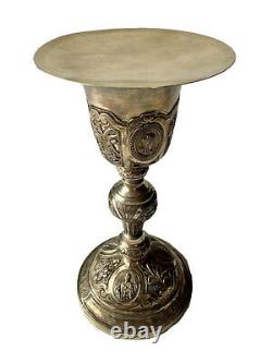 Calice And Patène Silver Massive Vermeil Period 19th Religiosa Antique Chalice