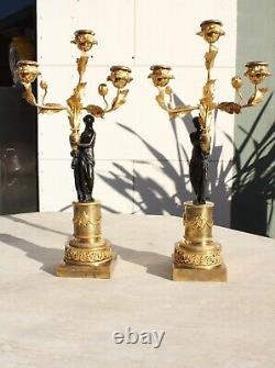 Candelabras Epoque Empire Xixth Century