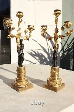 Candelabras Epoque Empire Xixth Century