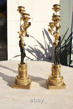 Candelabras Epoque Empire Xixth Century