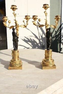 Candelabras Epoque Empire Xixth Century