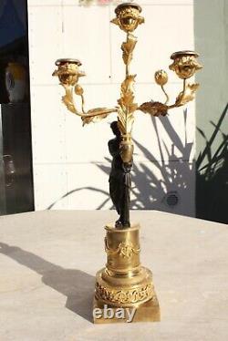 Candelabras Epoque Empire Xixth Century