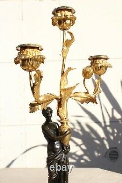 Candelabras Epoque Empire Xixth Century