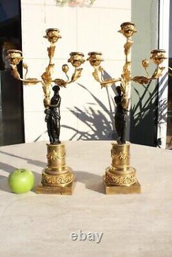 Candelabras Epoque Empire Xixth Century