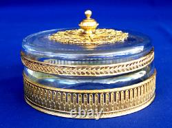 Candy Box Crystal and Gilded Bronze Empire Napoleon III Period 19th Century