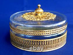 Candy Box Crystal and Gilded Bronze Empire Napoleon III Period 19th Century