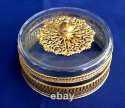 Candy Box Crystal and Gilded Bronze Empire Napoleon III Period 19th Century