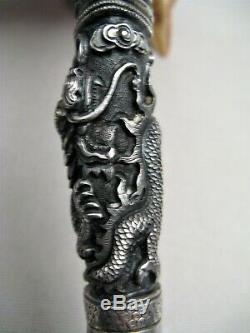 Cane With Pommel Tooth Warthog And Money Era Nineteenth Century