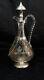 Carafe In Graved Crystal And Silver Massif Era Xix Century