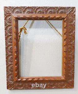 Carved Natural Wood Frame, Late 19th Century
