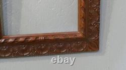 Carved Natural Wood Frame, Late 19th Century