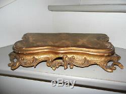 Carved Wooden Base And Gilded MID Nineteenth