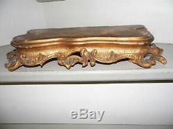 Carved Wooden Base And Gilded MID Nineteenth