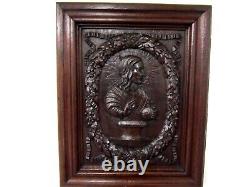 Carved oak panel. High period, Renaissance, carved wood, Collections